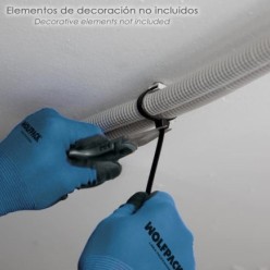 Taco Fijación Brida Nylon Blanco 8 mm, (Bolsa 100 Unidades)