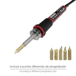 Soldador / Grabador 30 Watt, Con 6 puntas