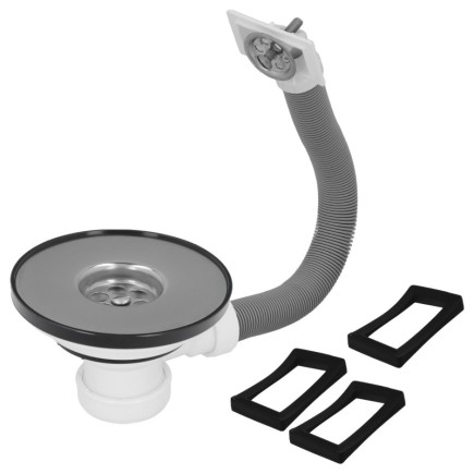 Valvula Fregadero  Ø 115 Mm, 1 1/2"  Altura 40 mm, Con Rebosadero