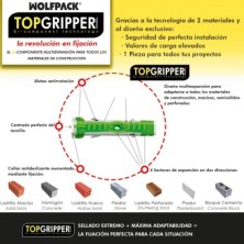Taco Topgripper Bimaterial Ø 8 mm, (Caja 100 unidades) Taco Anclaje Universal, Taco Hormigon, Taco Pladur, Taco Ladrillo