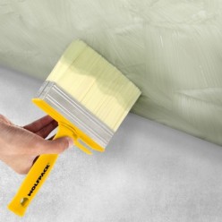 Brocha Profesional Techos 140x40 mm, Cerda Blanca, Mango Ergonomico, Con Gancho, Brocha Pintura, Brocha Pintor Profesional