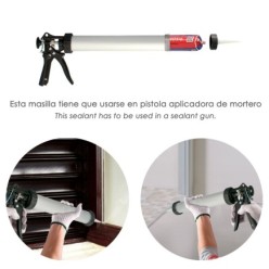 Masilla Poliuretano Blanca Bolsa 600 Ml, Sellador Poliuretano, Sellador Cemento, Ladrillo, Cerámica, Metales