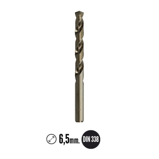 Broca Cobalto Hss Cilindrica 6,50 mm, Blister 1 Unidad, al por Mayor | Almacén de Ferretería