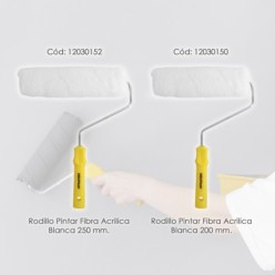 Rodillo Pintura Paredes y Techos Fibra Acrilica Ancho 200 mm, Rodillo Pintar, Rodillo Pintura, Rodillo Esmalte,