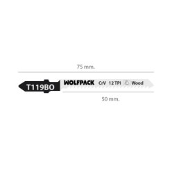 Hojas Sierra Calar Para Madera Corte Fino 5 Piezas, Hoja Cromo Vanadio 58, Vastago T Universal
