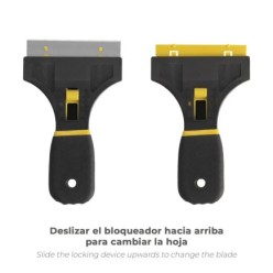 Rascavidrios Profesional Retractil Mango Soft Touch Hoja 90 mm,