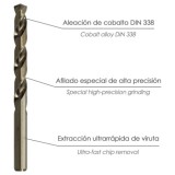 Broca Cobalto Hss Cilindrica 8,00 mm, Blister 1 Unidad, al por Mayor | Almacén de Ferretería
