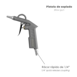Kit Accesorios Para Compresor 3 Piezas Con Enganche Rapido, Juego de Herramientas Neumaticas Para Compresor,