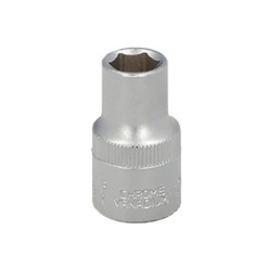 Llave Vaso 1/2" Hexagonal 11 mm, Perfil de 6 caras, Acero Cromo Vanadio, Aristas Redondas