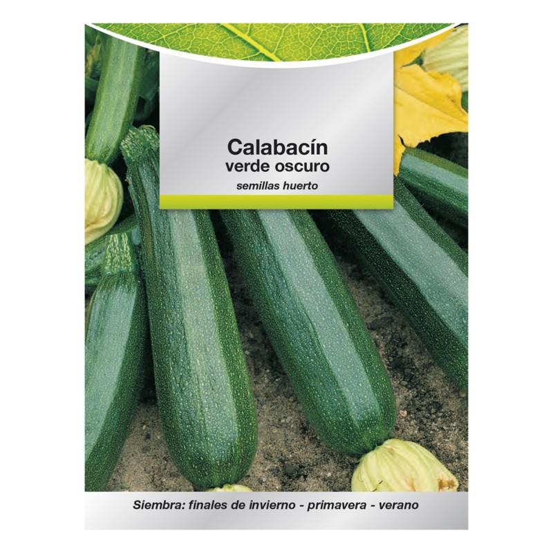 Semillas Calabacin Verde Oscuro (5 gramos) Semillas Verduras, Horticultura, Horticola, Semillas Huerto,
