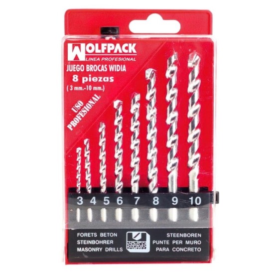 Estuche Brocas Widia Profesional Wolfpack  8 Piezas al por Mayor | Almacén de Ferretería