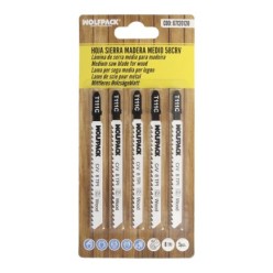 Hojas Sierra Calar Para Madera Corte Medio 5 Piezas, Hoja Cromo Vanadio 58, Vastago T Universal