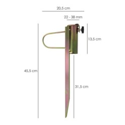 Pincho Acero Sombrilla Playa 45,5 cm,