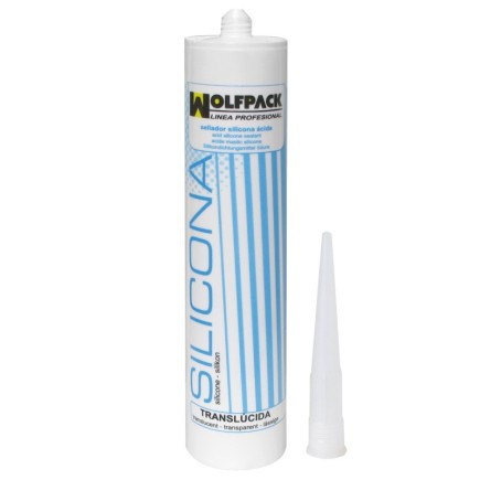 Sellador Silicona Acida Transparente 280 Ml, Sellante Para Cristalería, Carpintería Metálica, Cocinas Baños, Etc,