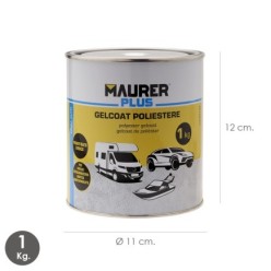 Gel Coat Poliester 1kg, Blanco, Pintura Poliester Para Fibra De Vidrio / Resina,
