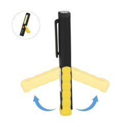 Linterna LED Multifunción Tipo Boligrafo Recargable (900 mAh) 200 Lumenes Con Iman, Gancho y Soporte Ajustable,