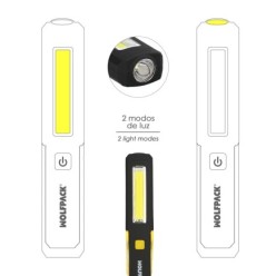 Linterna LED Multifunción Tipo Boligrafo Recargable (900 mAh) 200 Lumenes Con Iman, Gancho y Soporte Ajustable,