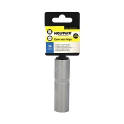 Llave Vaso 1/2" Hexagonal Larga 14 mm, Perfil de 6 caras, Acero Cromo Vanadio, Aristas Redondas