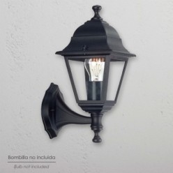 Farol Jardin Soporte Bajo Negro,