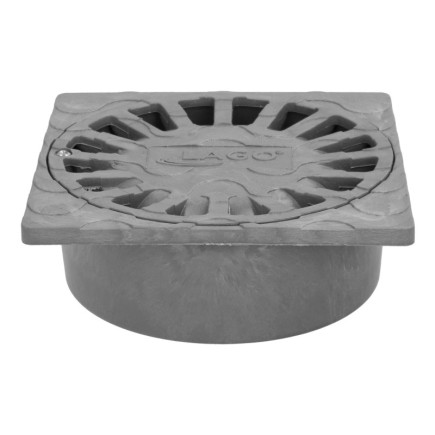 Sumidero Sifónico Pvc  25x25 cm, Salida De Ø 90 / 110 mm, desagüe, Desaguadero, Tragadero, Alcantarilla,