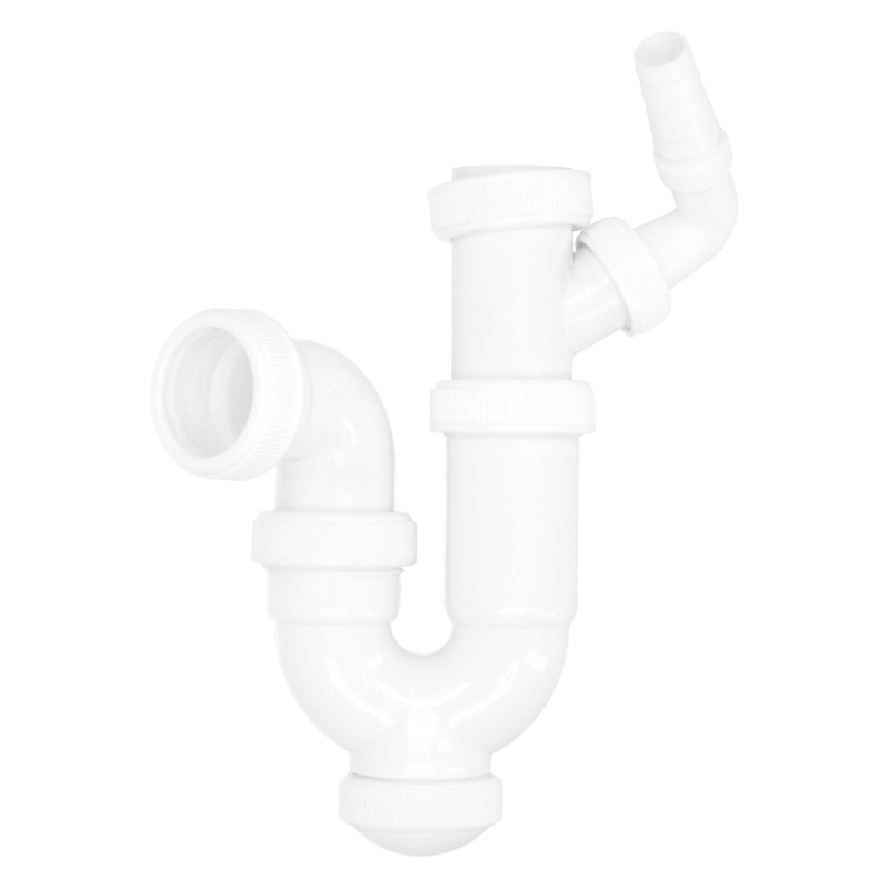 Sifon Curvo Extensible Con Toma Lavadora  1 1/2" Ø 40 Mm,