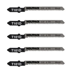 Hojas Sierra Calar Para Contrachapado Corte Grueso 5 Piezas, Hoja Cromo Vanadio 58, Vastago T Universal
