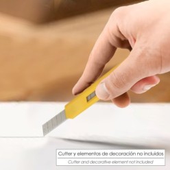 Hoja Cutter 9 mm, (Estuche 10 Piezas) Acero al Carbono,