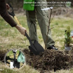 Pala Pequeña Mango Madera Punta Mango Anilla 75 cm, minipala, Pala Jardineria,transplantes, Camping, Montañismo, Acampada