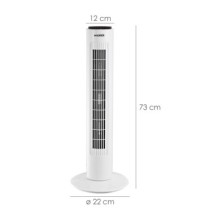 Ventilador Maurer Torre 73 cm 3 Velocidades, Funcion Oscilante, Con Temporizador y Mando a Distancia,