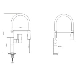 Monomando Fregadero Flexible Con Soporte Grifo Flexible Chorro Aireado, Chorro Rociado, Grifo Cocina, Grifo Alto,Grifo Fregadero