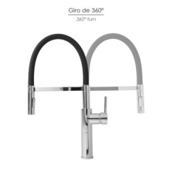 Monomando Fregadero Flexible Con Soporte Grifo Flexible Chorro Aireado, Chorro Rociado, Grifo Cocina, Grifo Alto,Grifo Fregadero