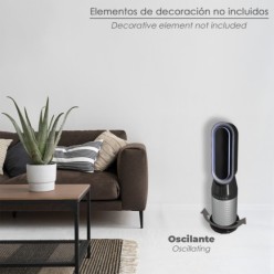 Termoventilador Ceramico Oscilante Con Mando 1,300 / 2,000 Watt, Temporizador 12 Horas,