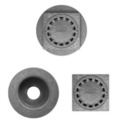 Caldereta Sifonica Pvc 200x200 mm, / Salida Ø 90-110 mm,