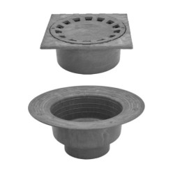 Caldereta Sifonica Pvc 200x200 mm, / Salida Ø 90-110 mm,