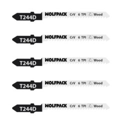Hojas Sierra Calar Para Madera Corte Grueso 5 Piezas, Hoja Cromo Vanadio 58, Vastago T Universal