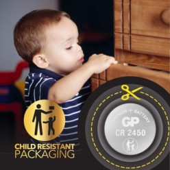 Pila De Boton De Litio GP CR24 3 Voltios, (Blister 5)