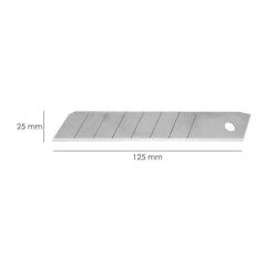 Hoja Cutter 18 mm, (Estuche 10 Piezas) Acero al Carbono,