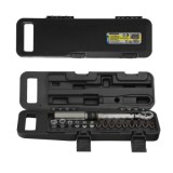 Llave Dinamometrica 1/4" Con 9 Puntas Hexagonales y 5 Vasos, Llave De Torque Camiones, Coches, Motos, Micro Ajustes, Acero CRV a