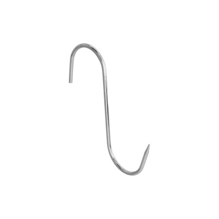 Gancho Carnicero Inoxidable Nº 4 de 160 x 5 mm, gancho para productos carnicos,