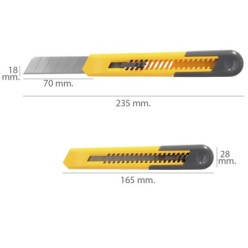 Cutter Profesional Hoja Acero Al Carbono 18 mm, Cuter Manualiadades, Cutters Trabajo,
