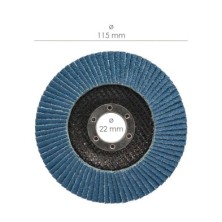Disco Laminas Lija Circonio 115x22 mm, Grano 120