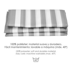 Cortina Ducha Rayas Blancas 180x200 cm, Impermeable