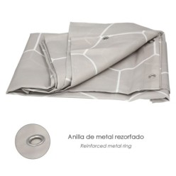 Cortina Ducha Formas Geometricas Beige 180x200 cm, Impermeable