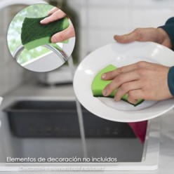 Estropajo Verde Con Esponja, Pack 3 Unidades,