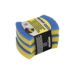 Estropajo Azul No Raya Con Esponja, Pack 3 Unidades,