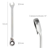 Llave Combinada Con Carraca 8 mm, DIN 3113 al por Mayor | Almacén de Ferretería