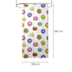 Cortina Ducha Donuts 180x200 cm, Impermeable