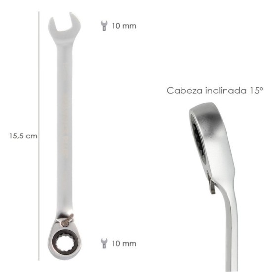Llave Combinada Con Carraca 10 mm, DIN 3113 al por Mayor | Almacén de Ferretería