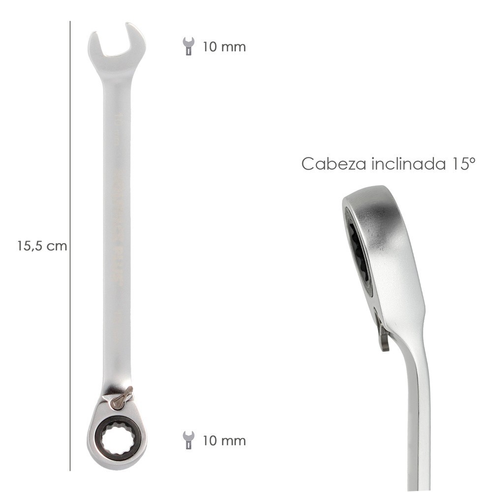 Llave Combinada Con Carraca 10 mm, DIN 3113 al por Mayor | Almacén de Ferretería