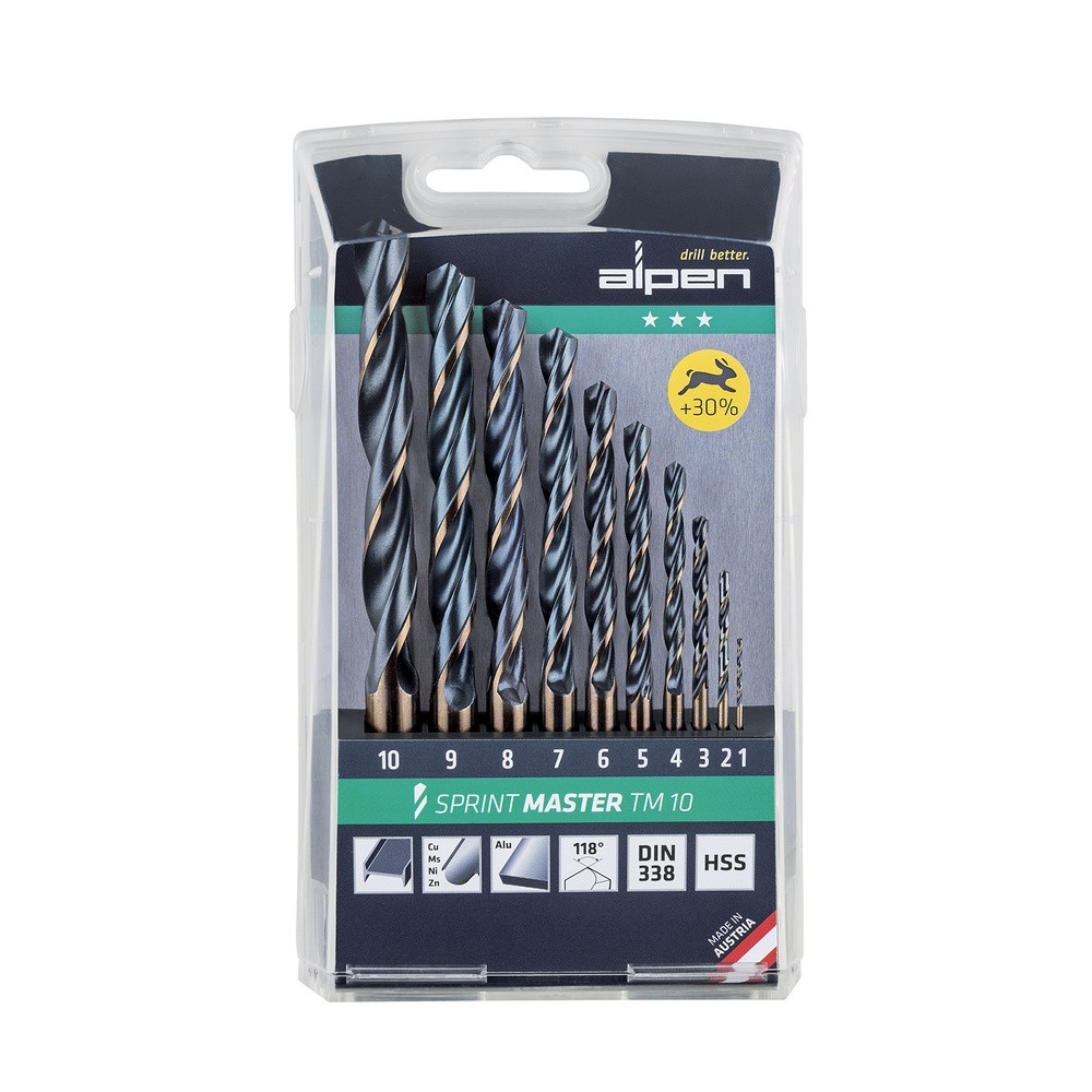 Estuche Brocas Alpen Hss Sprint Master  10 Piezas al por Mayor | Almacén de Ferretería